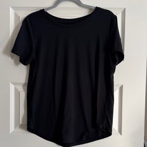 Elegant Black Short Sleeve Women's Tee